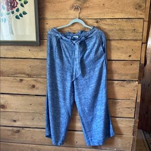 Max Studio Blue Trousers with Elastic Waistband
